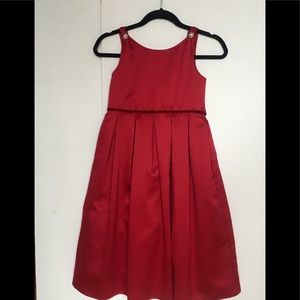 Girl’s Biscotti Satin Dress w/ wrap